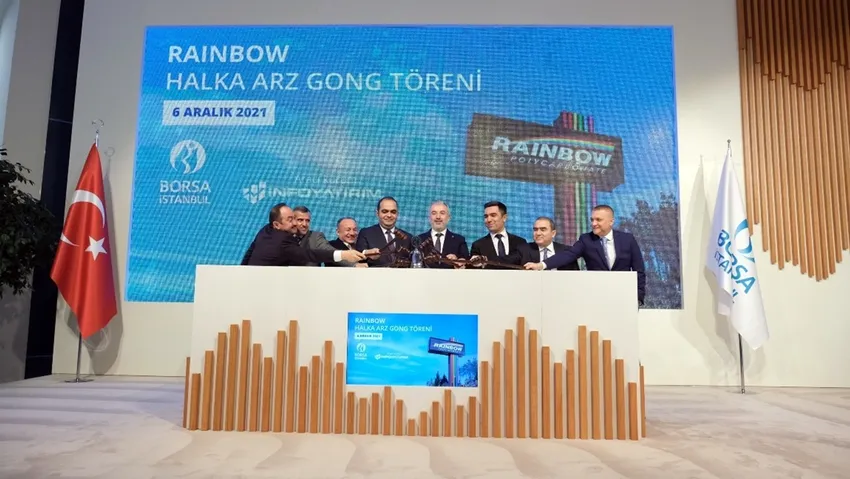 Borsa İstanbul'da gong Rainbow Polikarbonat için çaldı