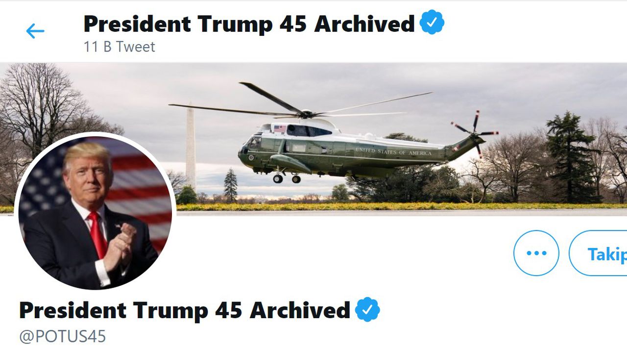 Twitter'dan flaş Trump açıklaması: POTUS 45'e izin yok!