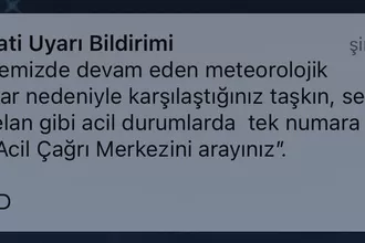 12 Haziran Pazar günü herkese gelen 112 acil durum uyarısı