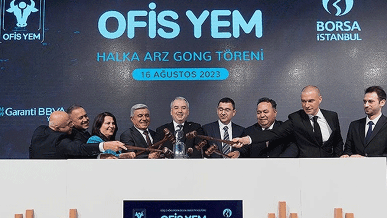 Borsada gong Ofis Yem için çaldı