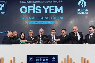 Borsada gong Ofis Yem için çaldı