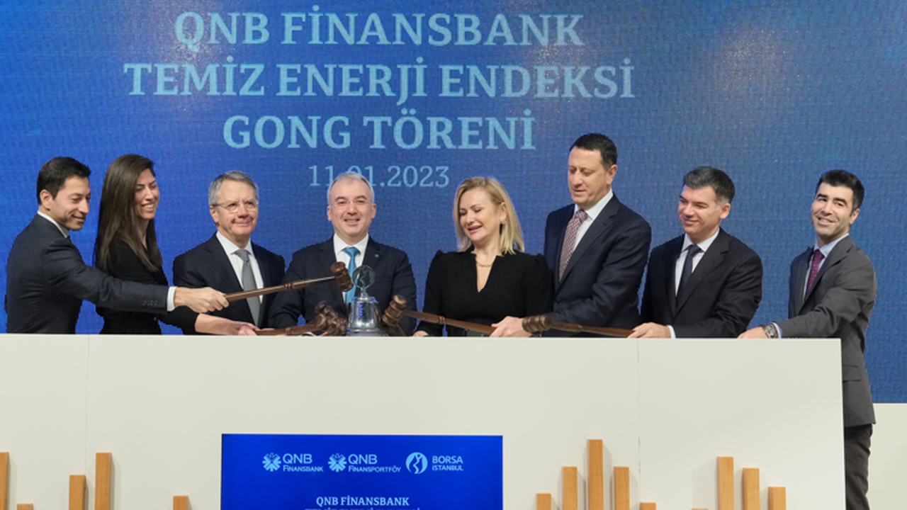 Borsada gong, QNB Finansbank Temiz Enerji Endeksi için çaldı